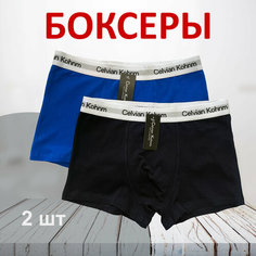 Трусы Celvian Kohnm для мужчин, боксеры мужские,, комплект из 2 шт., размер 2XL, синий, голубой