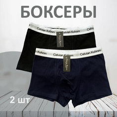 Трусы Celvian Kohnm для мужчин, боксеры мужские,, комплект из 2 шт., размер 3XL, черный, синий