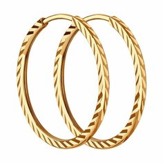 Серьги конго Diamant online, красное золото, 585 проба