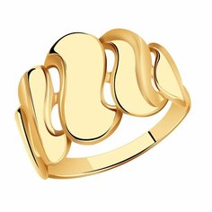 Кольцо Diamant online, красное золото, 585 проба, размер 17.5