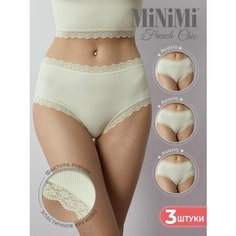 Трусы MiNiMi, комплект из 3 шт., размер 44/46, слоновая кость (avorio)