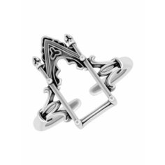 Кольцо-кулон OTOKODESIGN, безразмерное, ширина 10 мм, серебристый