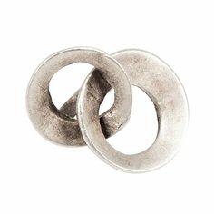 Кольцо-кулон OTOKODESIGN, безразмерное, ширина 27 мм, серебристый