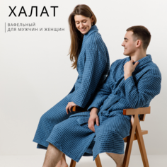 Халат Urban Family Новый Год, размер 54-56, синий