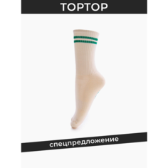 Носки TOPTOP, размер 39, белый-зеленый