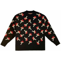 Свитер Антон Лисин Свитер Мухоморы, размер L-XL, , черный