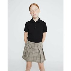 Поло Gloria Jeans GJ COOL, размер 6-8л/122-128, черный