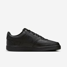 Кеды NIKE M Court Vision Low Next Nature, полнота F (EU)/ на среднюю стопу, размер 11 US, чёрный