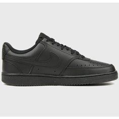 Кеды NIKE Court Vision Low, полнота F (EU)/ на среднюю стопу, размер 8 US, чёрный