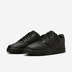 Кеды NIKE M Court Vision Low Next Nature, полнота F (EU)/ на среднюю стопу, размер 10.5 US, чёрный