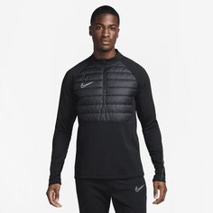 Свитшот спортивный NIKE Therma-FIT Academy Drill Winter Warrior, размер S, , черный/серый