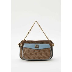 Сумка кросс-боди GUESS, 2 шт, фактура тиснение, голубой