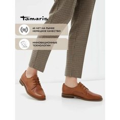 Полуботинки дерби Tamaris, размер 39, коричневый