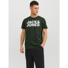 Футболка Jack & Jones, размер L, green/mountain view