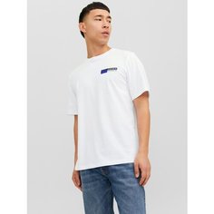 Футболка Jack & Jones LOGO CREW NECK, размер M, белый