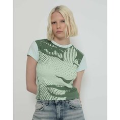 Топ Gloria Jeans Ready! Steady! Go!, размер 14-16л/164-170, голубой, мультиколор