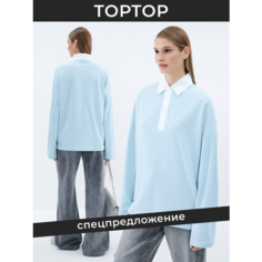 Лонгслив TOPTOP, размер M, , голубой