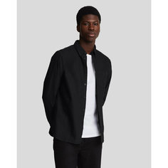 Рубашка Lyle & Scott Tonal Eagle Plain Oxford Shirt, размер M, черный оникс