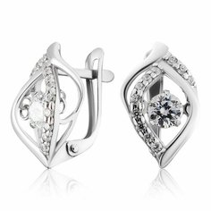 Серьги Ювелир Карат, серебро, 925 проба, родирование, фианит, , серебро