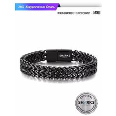 Жесткий браслет Sharks Jewelry, 1 шт., размер 20.5 см, размер M, черный