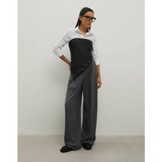 Брюки палаццо Gloria Jeans GJ BLACK, размер 40/164, серый