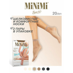 Носки MiNiMi, комплект, 20 den, 2 пары, размер 0 (one size), caramello