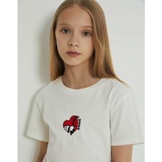 Футболка Gloria Jeans GJ COOL, размер 5-6л/116 (30), молочный