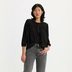 Рубашка Levis Women Halsey 3/4 Slv Blouse, размер M, черный Levis®