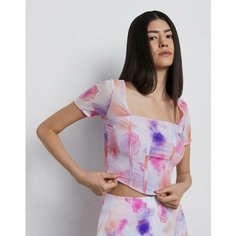 Топ Gloria Jeans, размер XXS (36-38), сиреневый/разноцветный