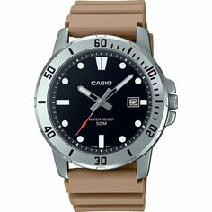 Наручные часы CASIO, коричневый, серебряный, черный