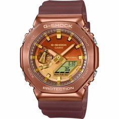 Наручные часы CASIO, розовый, бежевый, коралловый, золотой