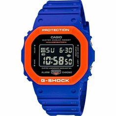 Наручные часы CASIO, синий, оранжевый