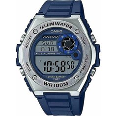 Наручные часы CASIO, синий, серый, серебряный