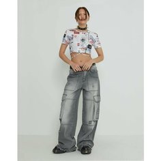Кроп-топ Gloria Jeans Ready! Steady! Go!, размер 14-16л/164-170, разноцветный