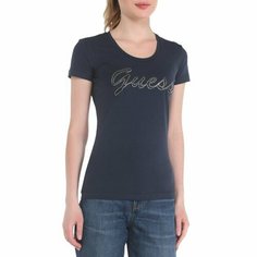 Футболка GUESS, размер M, темно-синий
