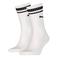 Носки PUMA CREW HERITAGE STRIPE 2P, размер 35/38, white/black