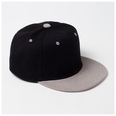 Бейсболка бини Minaku, размер 54, черный/серый