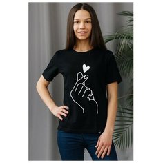 Футболка Happyfox Для девочек, размер 13-14/158, черный