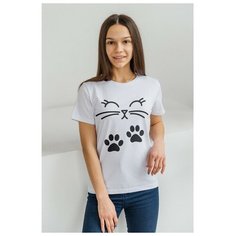 Футболка Happyfox Для девочек, размер 3/98, белый