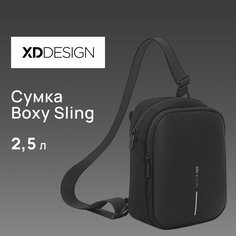 Сумка кросс-боди XD DESIGN, фактура матовая, черный