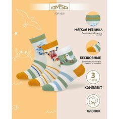 Носки OMSA KIDS 3 пары, размер 31/34, , мультиколор