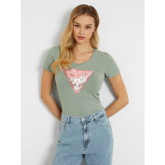 Футболка GUESS, размер S, лососевый/розовый