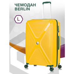 Чемодан Lcase Berlin, 122 л, размер L, Желтый