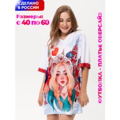 Футболка Evofox, размер 40-46, красный, голубой, белый