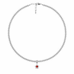 Чокер Oh Mary Did, гематит, жемчуг Swarovski синтетический, длина 37 см, красный