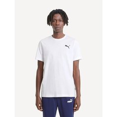 Футболка спортивная PUMA Essentials Small Logo Tee, размер XS, Puma White-Puma White-Cat