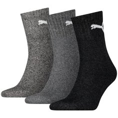 Носки PUMA PUMA SHORT CREW 3P UNISEX anthracite g, комплект, 3 пары, размер 39-42, anthracite / grey