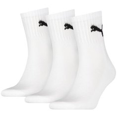 Носки PUMA SHORT CREW 3P, размер 39-42, white