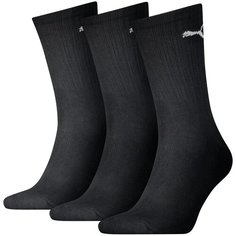 Носки PUMA, комплект, 3 пары, размер 43-46, black