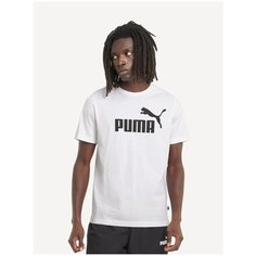 Футболка спортивная PUMA Essentials Logo Tee, размер XS, white